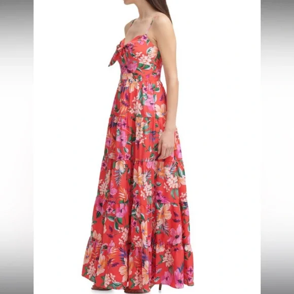 Eliza J Tiered Floral Print Maxi Dress NWOT - Picture 2 of 6